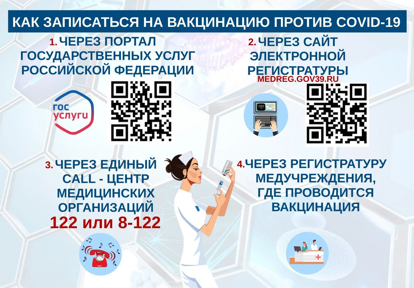 Как записаться на вакцинацию против COVID-19