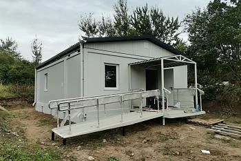 Новые модульные ФАПы под Гурьевском готовятся к подключению электричества