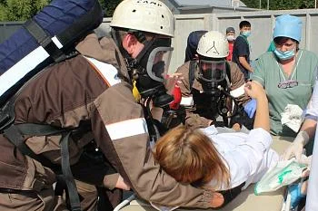 В Городской клинической больнице скорой медицинской помощи ликвидировали условный пожар